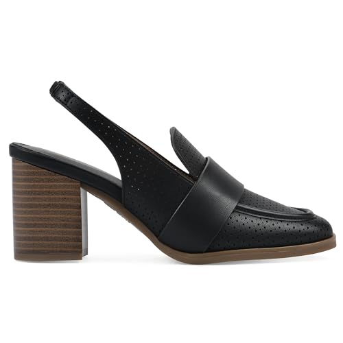 Image of WHITE MOUNTAIN Women's Vocality Loafer Style Block Heel