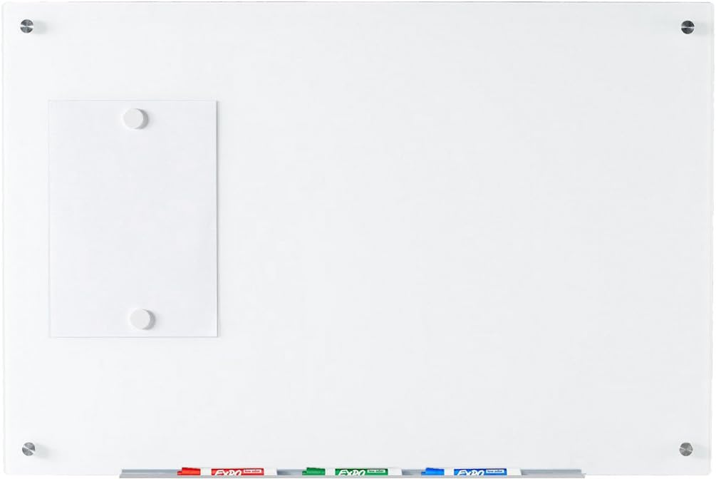 Audio-Visual Direct Magnetic Glass Board (Ultra White, 60 x 90 cm)