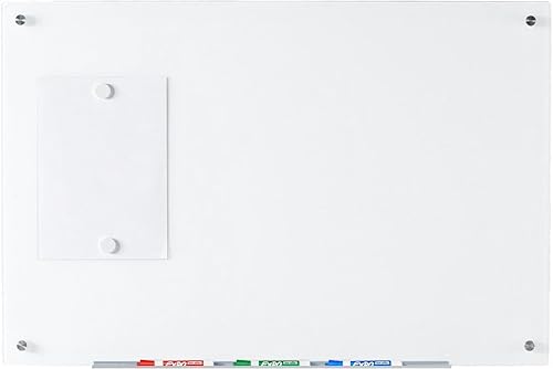 Miniatura 22 de Audio-Visual Direct - Juego de pizarra de vidrio magnética de borrado en seco Ultra blanca,Calendario Estándar,Calendario Ultra