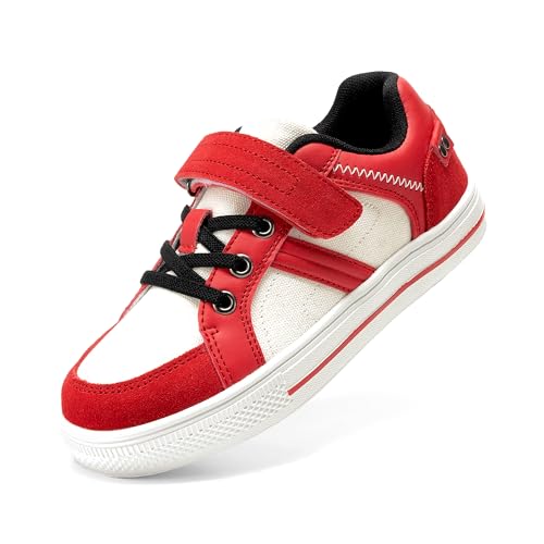 DREAM PAIRS Kid Sneakers Girls Boys School Loafers Shoes LilLegends TimberTot 7 Toddler White/Red