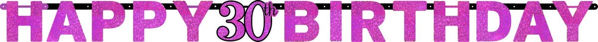 Amscan Pink Adult Celebration 30Th Birthday Letter Banner