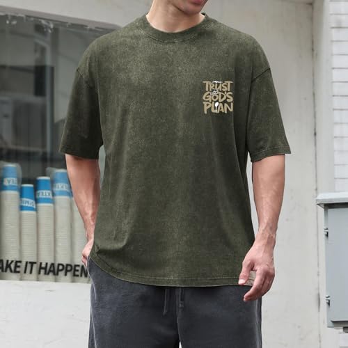 Image of BINTEHGS God Christian T Shirts for Men Jesus Faith Shirt Acid Wash Oversized Tees Bible Verse Graphic Vintage Tshirt