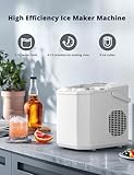 Ice Maker Machine Countertop for Home, Compact Ice Cube Maker with Upside Down Ice Scoop, 9 Ice Cubes Ready in 6 Minutes, 12Kg/24h, Portable Ice Maker for Party/Home//Bar/Office - Image 2
