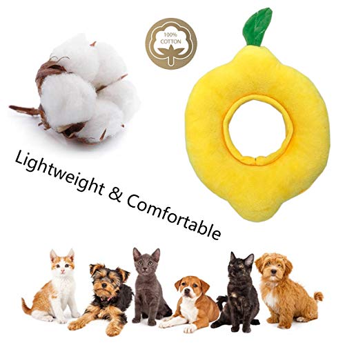 Vehomy Pet Cat Recovery Collar Cat Soft Lemon Neck Cone Adjustable Pet E Collar After Surgery, Wound Healing Protective Cat Elizabethan Collar For Kitten & Puppy #TOP2