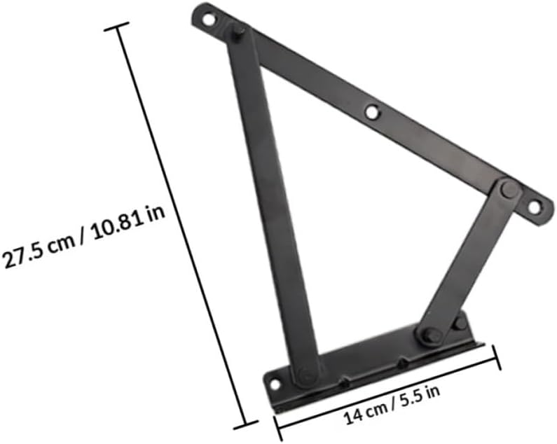 FUOYLOO 1 Pair Sofa Bed Spring Door Hinges Folding Cabinet Hinge Triangle Locking Lift-up Hardware for Storage Box and Sofa Bed Mechanism