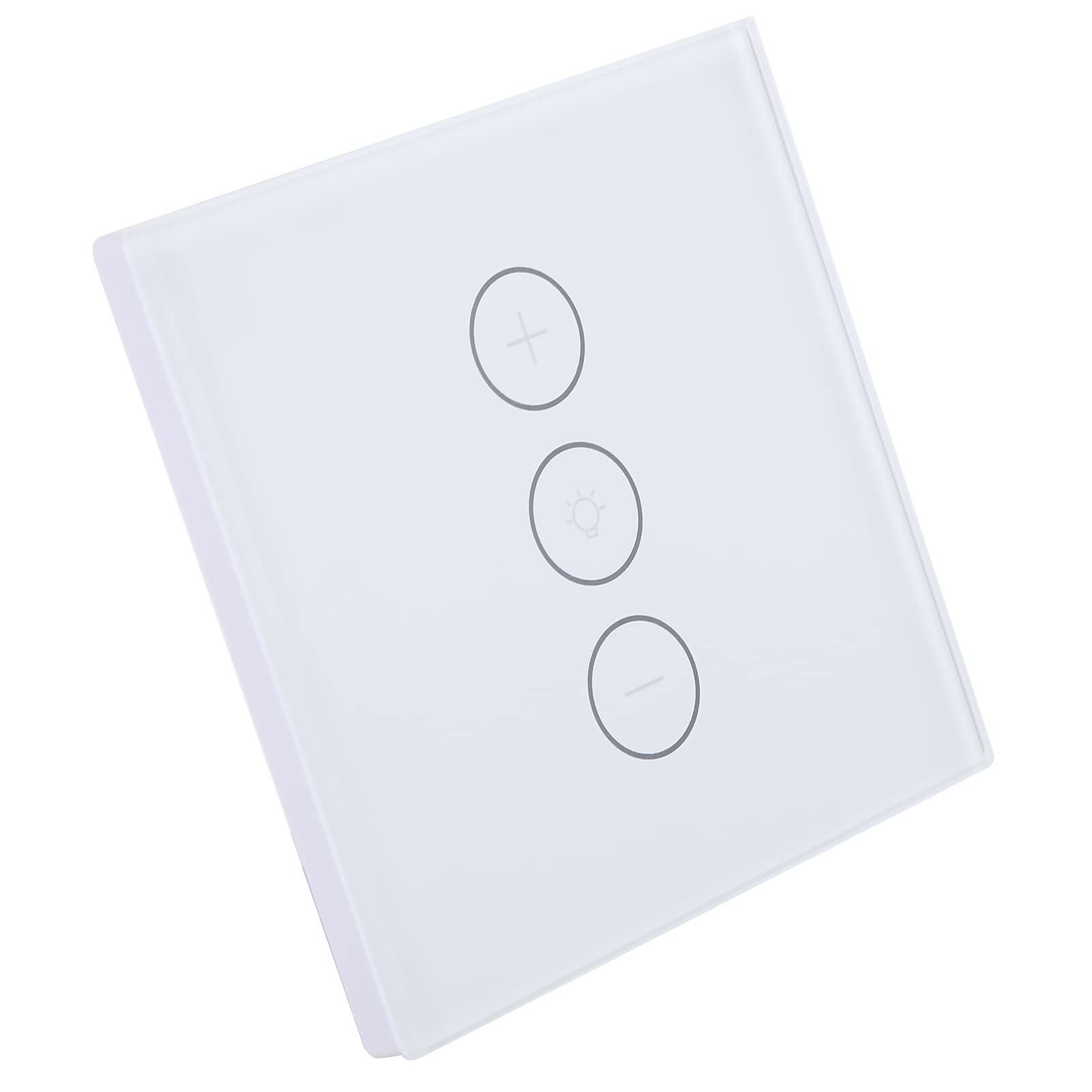 Interruptor Táctil Inteligente 3Gang WiFi, Control por App y Voz/Home, Atenuador de Luz Regulable, Compatible con Asistente Virtual, Timer Programable, Diseño Moderno en Blanco