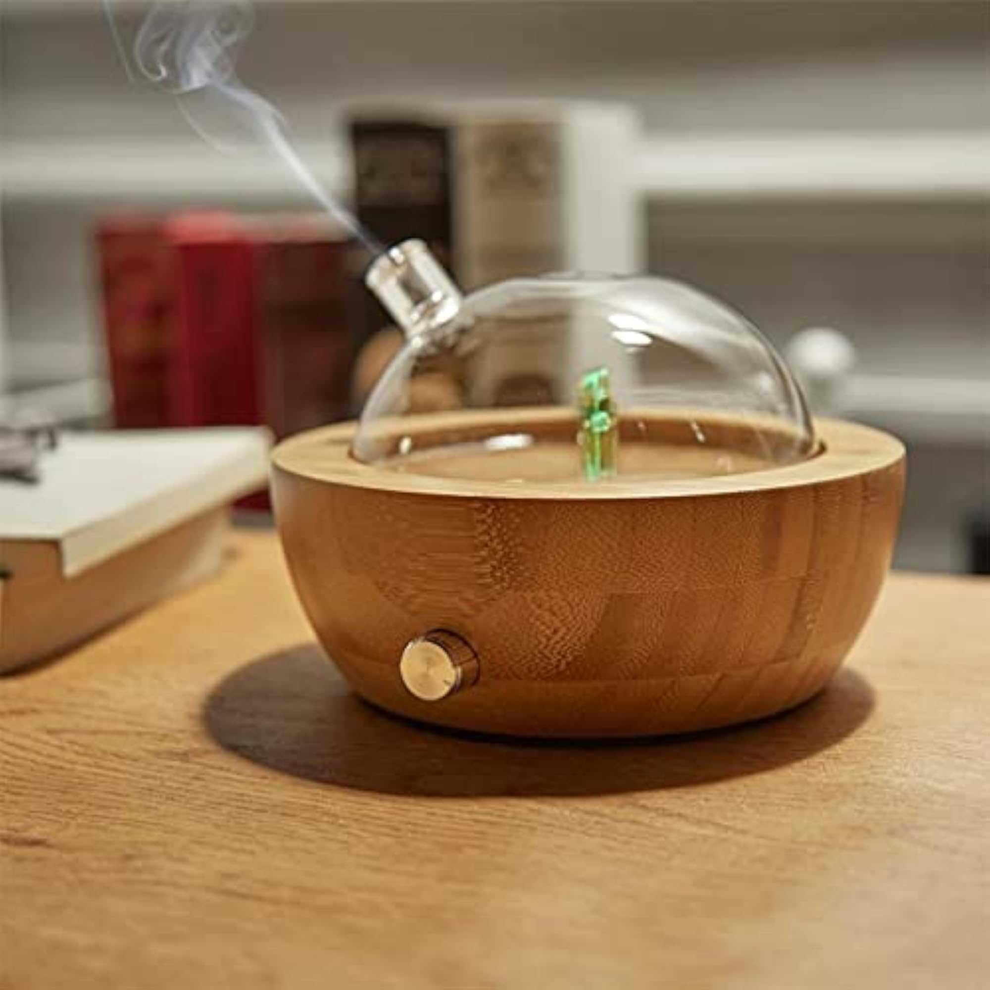 Nebulizing Essential Diffuser, Natural Wood Design
