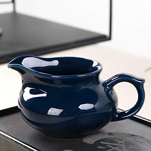 紫檀製スタンド 青い陶器付き Ji ブルー釉豆グリーンセラミックフェアカップクリエイティブセラドン