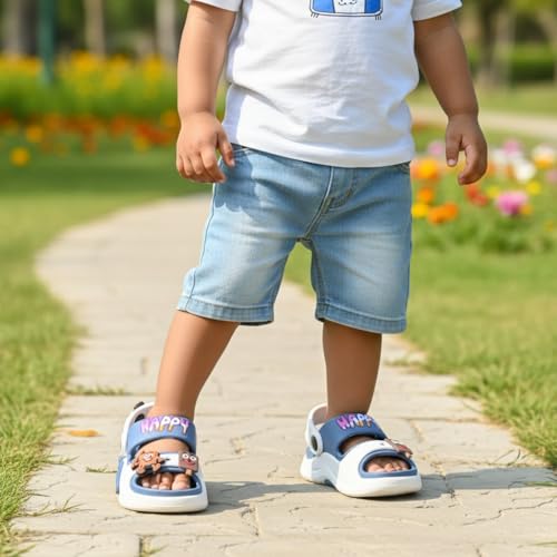 Image of GLJ Kids Comfort Clogs Sandals for Boy and Girl, 1 to 14 Years, Two-Strap Design, Easy to Wear Slip On, Dust and Waterproof, 1100