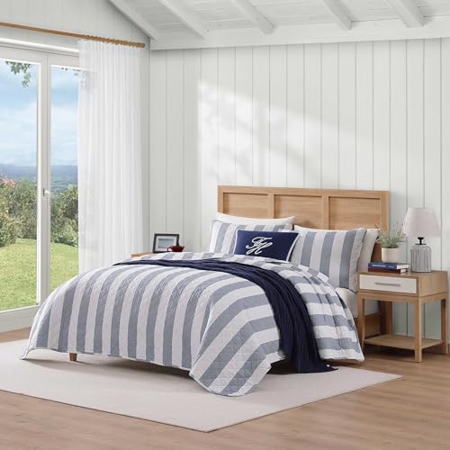 Tommy Hilfiger - Twin Size Quilt Set, 100% Reversible Cotton