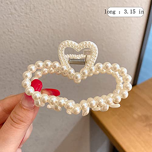 Miniatura 2 de Pinzas para el cabello con perlas, pinzas para el cabello retro, color champán, medianas, antideslizantes, pinzas decorativas para el cabello,