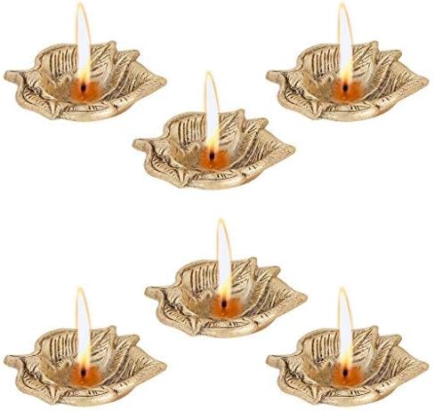 phareLamp Presents Metal Golden Diwali Diya Oil Lamp for Puja Home Décor (Set of 4) #A134