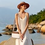 Crossbody Bags for Women, Quilted PU Leather Shoulder Bag with Adjustable Wide Strap, Small Camera Crossbody Purses for Women, Trendy White Handbag Multi Compartment for Travel Shopping Work
