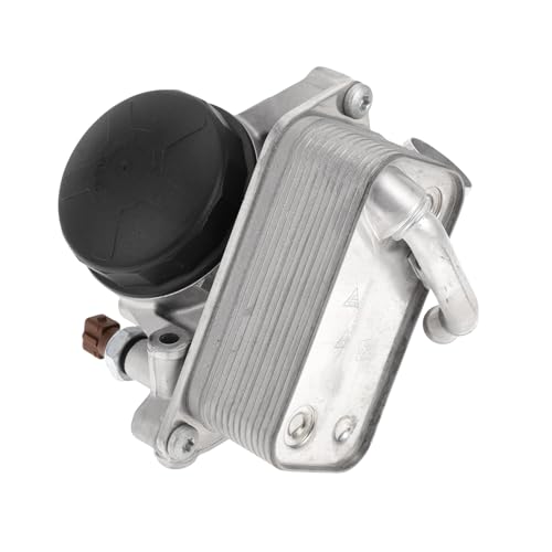 HEROFFIX 1 Pc Engine Oil Cooler for BMW Transmission Oil Cooler Trans Cooler with O-ring Seals No.11428637812 Silver Tone Aluminum Alloy