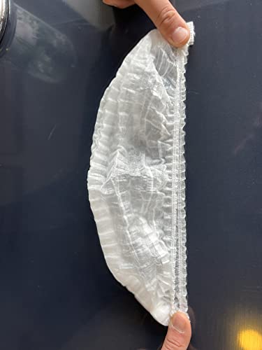 Disposable Bouffant Caps, 100 Pcs, 20 Inches White Disposable Nonwoven Bouffant Caps Hair Net Hair Sleeves With Swivel Side Headbands, Unisex, Perfect For Sleeping Hair Nets, Head Cover Food Service #TOP6