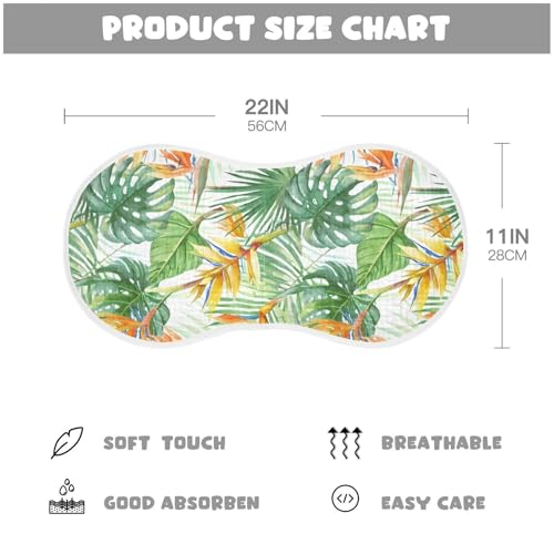 4 Pack Baby Burp Cloths, Soft Absorbent Burping Cloths for Babies, Cotton Milk Spit Up Rags, Large Size for Newborns, Baby Boys and Girls (Exotic Botanicals)4