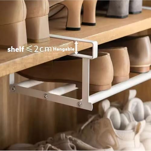 Étagère à chaussures extensible rétractable et réglable pour placard et dressing - 4