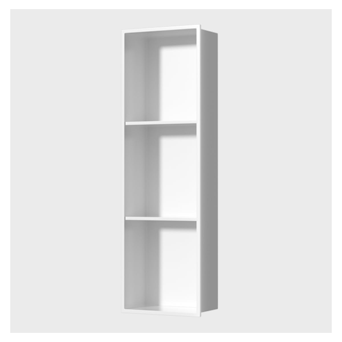 Stainless Steel Recessed Shower Caddy - 3-Tier Bathroom Shelf Niche Insert for Wall Installation No Tile Required Modern