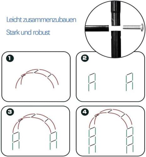 Arco da giardino per piante rampicanti e rose, robusto pergolato in acciaio per matrimonio, traliccio decorativo per esterni per migliorare la bellezza del giardino