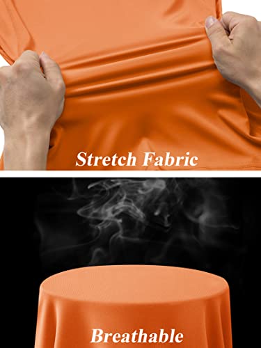 Tacvasen Women's Upf 50+ Tops 1/4 Zip Shirt Quick Dry Tee Sun Protection Workout Long Sleeve Shirts Orange, S #TOP6