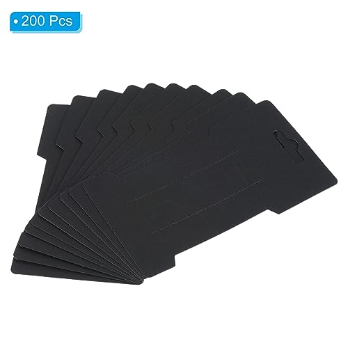200 barrettes à cheveux rectangulaires noir pour présentation - 3