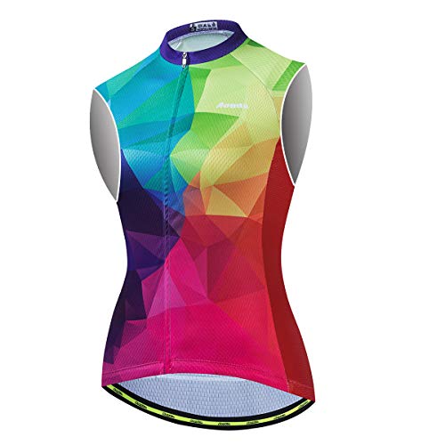 Aogda Coletes de ciclismo camisetas femininas de ciclismo sem mangas roupas femininas shorts de cicl