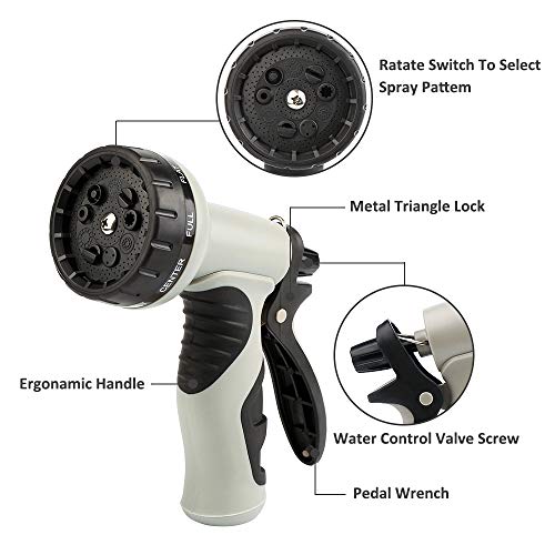 Vegena Tuindouche, 9 sproeiers, multifunctionele handdouche, spuitpistool voor tuinslang, sproeisproeier, irrigatie… - Afbeelding 3