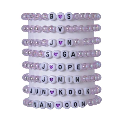 Hennitics BTS Bracelets BTS Merch Friendship Bracelets for Women Kpop Beaded Bracelet Jewelry Army Fans Gifts
