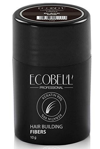 Ecobell 10 grammes NOIR Poudre densifiante densité cheveux Cover