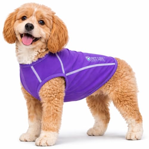 Pet Life Â® Active Racerbark 4-Way Stretch and Quick Dry Fitness and Yoga Reflective Performance Dog T-Shirt Tank Top