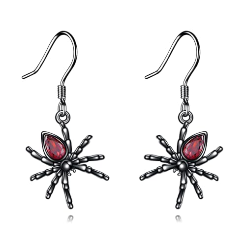 Boucles d'oreilles araignées en argent 925, le cadeau gothique idéal pour femme