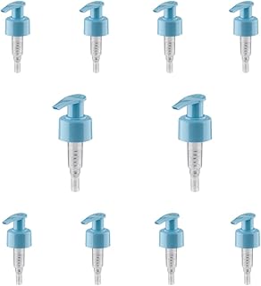 DOMPEL Pump valves, color blue, thread 28/410, made with stainless steel springs and glass balls, Model 303-A1. (Pump heads only, bottles not included) (10)