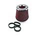 Produktbild Simoni Racing FSR/UA Helicoidal Double Cone Filter, Chrome Cap, Red Cotton