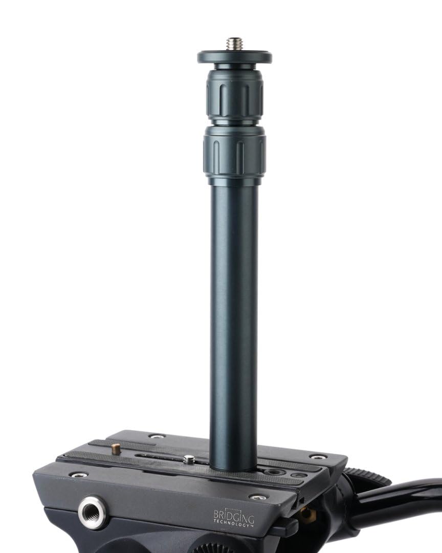 Rallonge de Trépied en Aluminium, Base Commutable 1/4" et 3/8", Longueur Maximale 46,5 cm, Capacité de Charge 3 kg