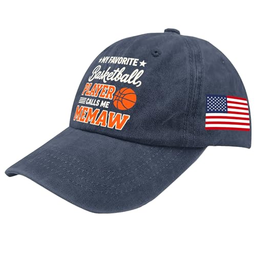 My-Favorite Basketball Player Calls Me Memaw Caps for Womens Stylish