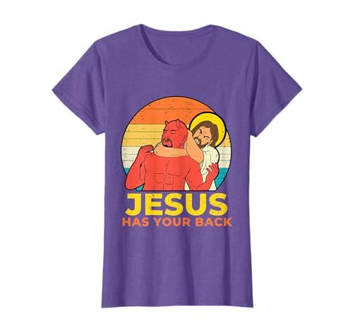 Jesus Has Your Back Jiu Jitsu Retro Christian Funny Gift T-Shirt