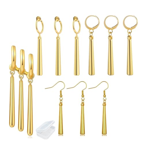 JinYu 10 Pcs One P. Earrings, Anime Dangle Earrings Costume Cosplay, Piercing Cuff Claw Drop Earrings Jewelry Gift for Anime Zoro Lover Fans