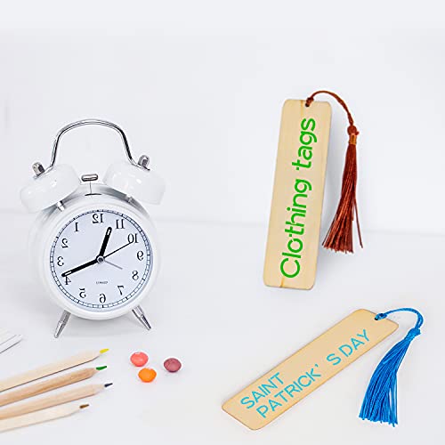 Wood Blank Bookmarks, Rectangle Thin Wooden Book Marks Hanging Tag With 36Pcs Colorful Tassels For Wedding Birthday Party Decoration Diy Projects - 36 Pack Bookmarks #TOP6