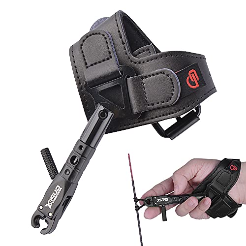 ZZYB Tir à Arc Déclencheur Arc Compound Release Aid Réglable Trigger Libération Accessoire pour Chasse Étrier de poignée (Noir) Cover