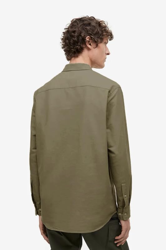 Image of BE ACTIVE Men's Oxford Cotton Lycra Casual Shirt || Men Stylish Shirt || Full Sleeves || Simple Shirt for Men || Timeless Style & Comfort