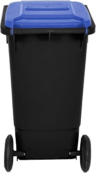 Khurshid Large Plastic Dustbin Bucket - 120 Liter - Black - Airtight Lid - Huge Capacity for Home and Commercial Use
