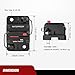 Nilight 50A Circuit Breaker Resettable 12-48V DC Manual Reset w/Copper Wire Lugs Surface Mount Overload Protection for Car Audio Sound Amplifier System RV Marine Boat Truck, 2 Years Warranty
