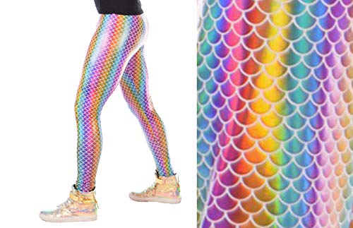 / Funstigators Festival Clothing: Holographic Rainbow Merman Meggings - Made in USA (Rainbow Holo, S)4