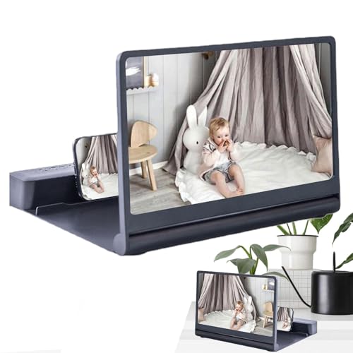 Amplificador de pantalla del teléfono - Ampliador de pantalla 3D HD de 12 pulgadas con diseño plegable, teléfonos portátiles soporte lupa películas Videos | Experiencia de visualización inmersiva
