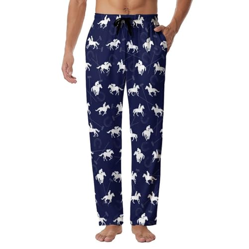 Yuituiyy Horse Mens Pajama Pants Pajama Bottoms Soft Sleep Lounge Pj Pants with Pockets Sleepwear Horse Gift Pjs for Men
