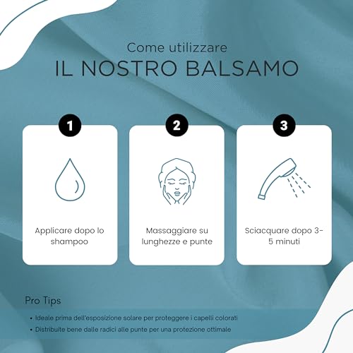 Kerargan - Balsamo Protettivo Uv & Colore All'olio Di Marula Per Capelli Secchi E Colorati - Districa, Idrata, Rafforza - Senza Solfati, Ogm, Olio Minerale - 500Ml - 6