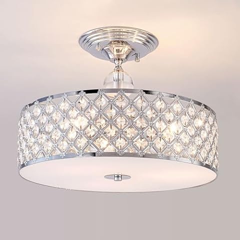 HARPER LIVING Crystal Drum Ceiling Light Cover
