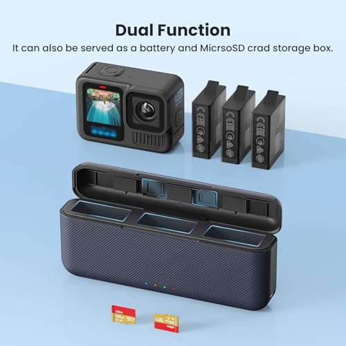 Fututech Szybka ładowarka 3 w 1 do GoPro Hero 13 Black PD 3.0 typ C Hub ładowania baterii do kamer akcji akcesoria