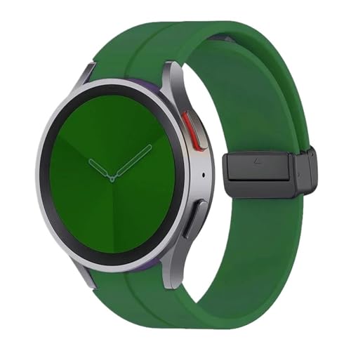 AHGDDA Correa de silicona para Samsung Watch 4/5/6 40 44 mm 5 Pro 45 mm Banda magnética Galaxy Galaxy Watch 4/6Classic 42 43 mm 46 47 mm Watchands(Alfalfa,Watch 6 40mm 44mm)