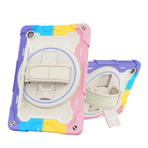 Coque Lenovo Tab M10 HD 2 Gen X306 anti-casse poignée rotative rose